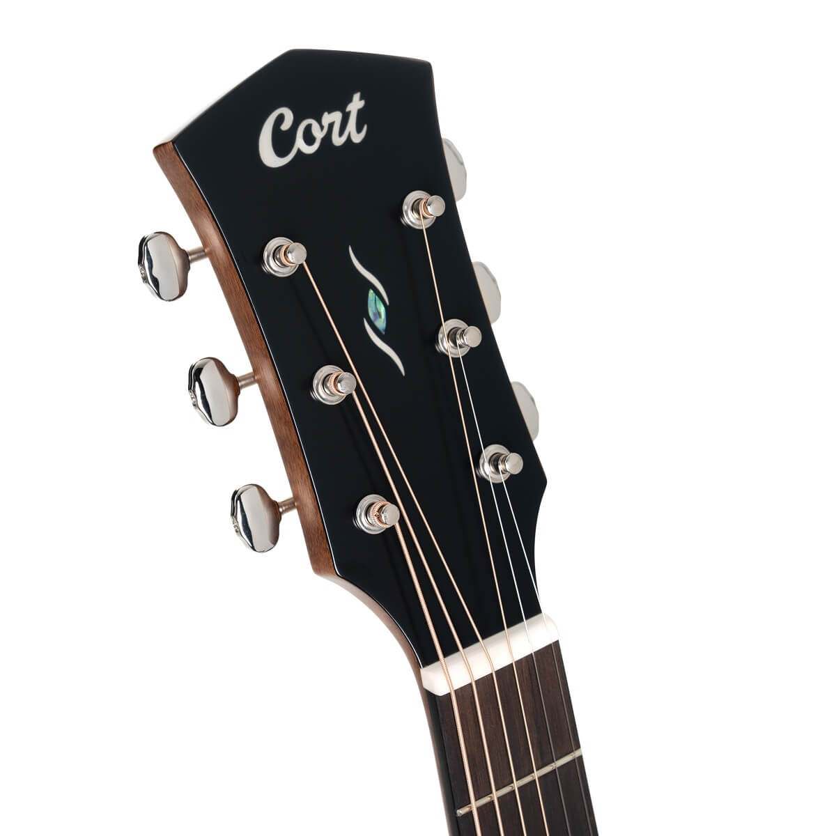 Cort CORE-MC Ovangkol Acoustic-Electric Guitar w/ Gig-Bag - Black Top Semi Gloss (COREMCBTSG-U)