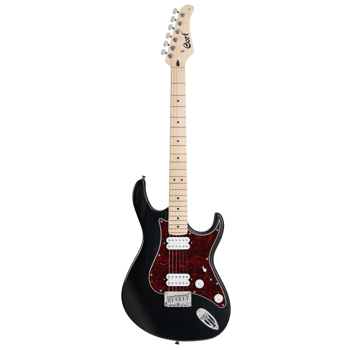 Cort G100 HH G Series Double Cutaway Electric Guitar - Open Pore Black (G100HHOPB-U) | Musician Madness