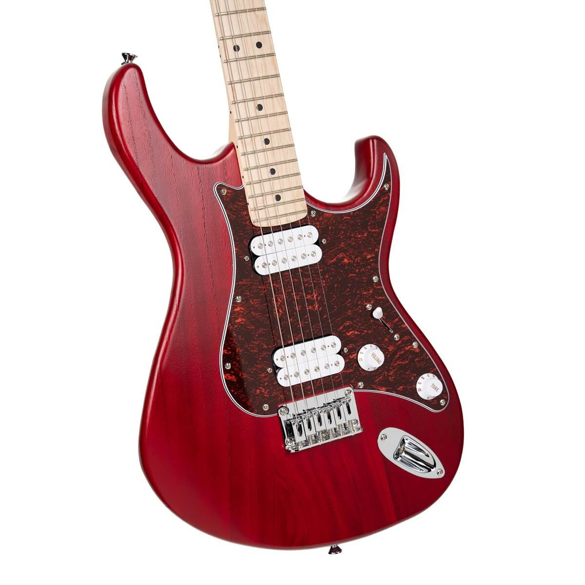Cort G100 HH G Series Double Cutaway Electric Guitar - Open Pore Black Cherry (G100HHOPBC-U) | Musician Madness
