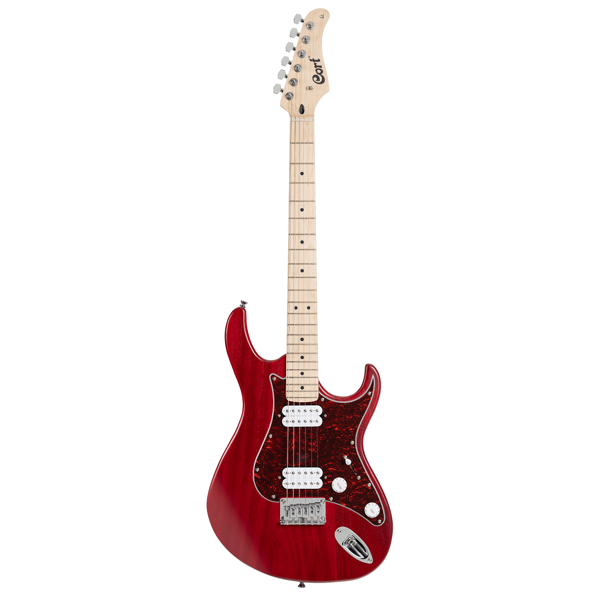 Cort G100 HH G Series Double Cutaway Electric Guitar - Open Pore Black Cherry (G100HHOPBC-U) | Musician Madness