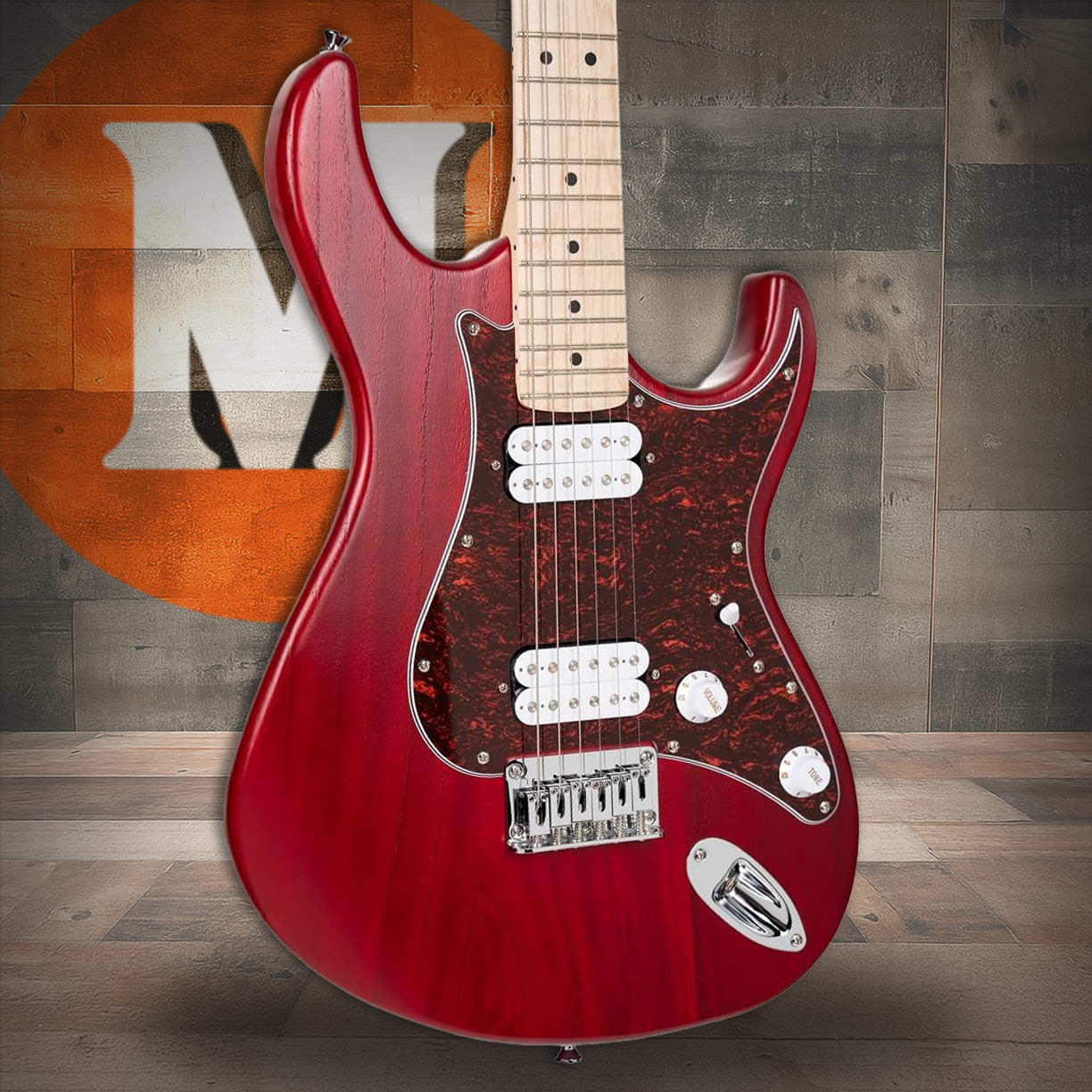 Cort G100 HH G Series Double Cutaway Electric Guitar. Open Pore