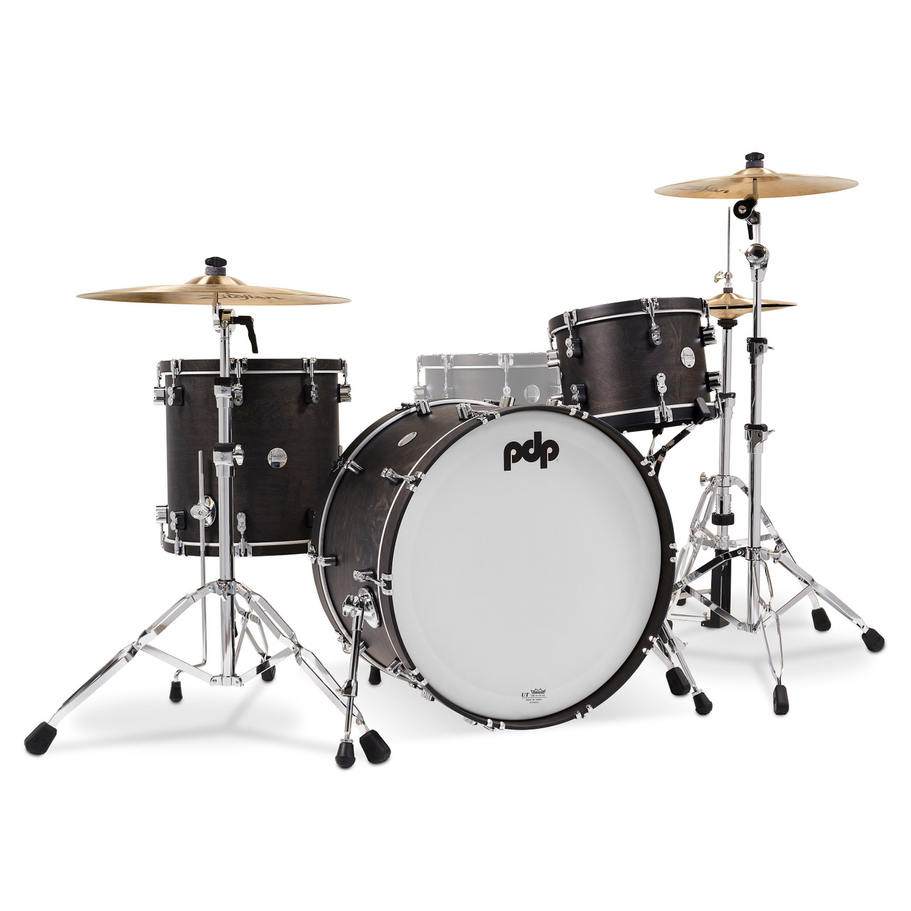 PDP Concept Classic Series 3-Piece Maple Shell Pack, 24" Bass Drum - Ebony w/Ebony Hoops (PDCC2613EE)