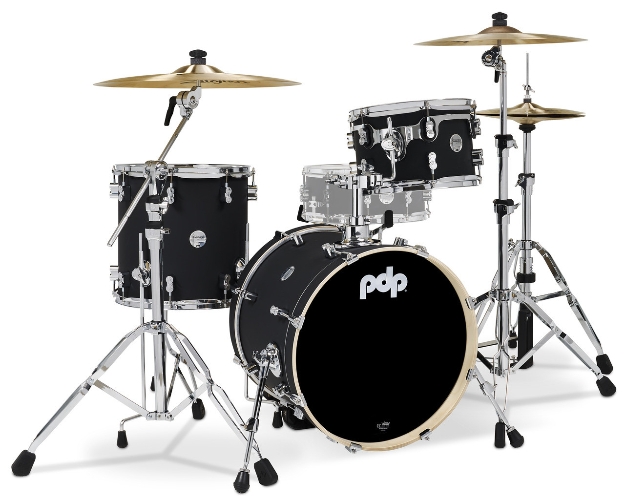 PDP Concept Maple Series 3-Piece Bop Shell Pack - Satin Black (PDCM18BPBK) | Musician Madness