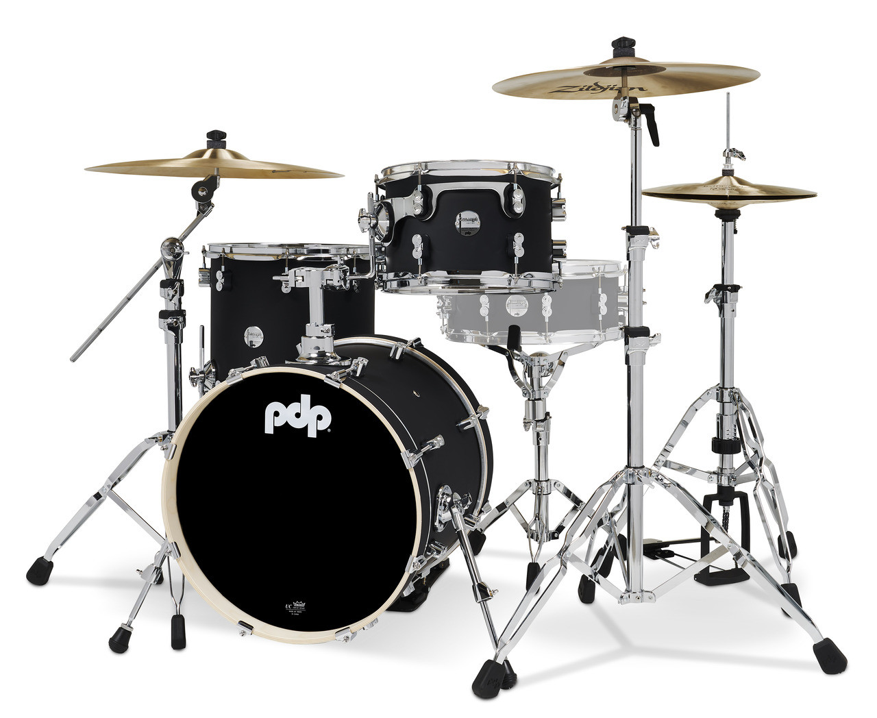 PDP Concept Maple Series 3-Piece Bop Shell Pack - Satin Black (PDCM18BPBK)