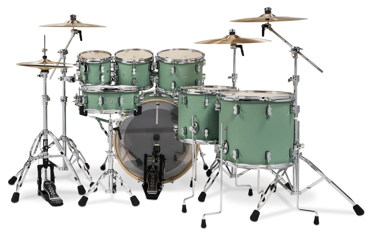 PDP Concept Series 7-Piece Maple Shell Pack - Satin Seafoam (PDCM2217SF) | Musician Madness
