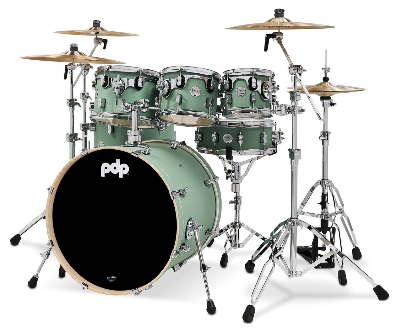 PDP Concept Series 7-Piece Maple Shell Pack - Satin Seafoam (PDCM2217SF) | Musician Madness