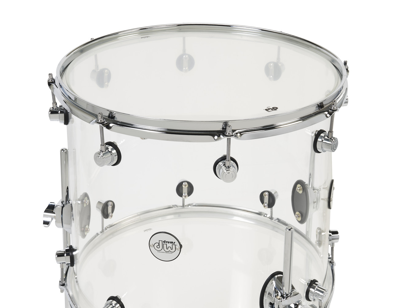 DW Design Series 4-Piece Acrylic Shell Pack - Clear w/Chrome Hardware (DDAC2214CL)