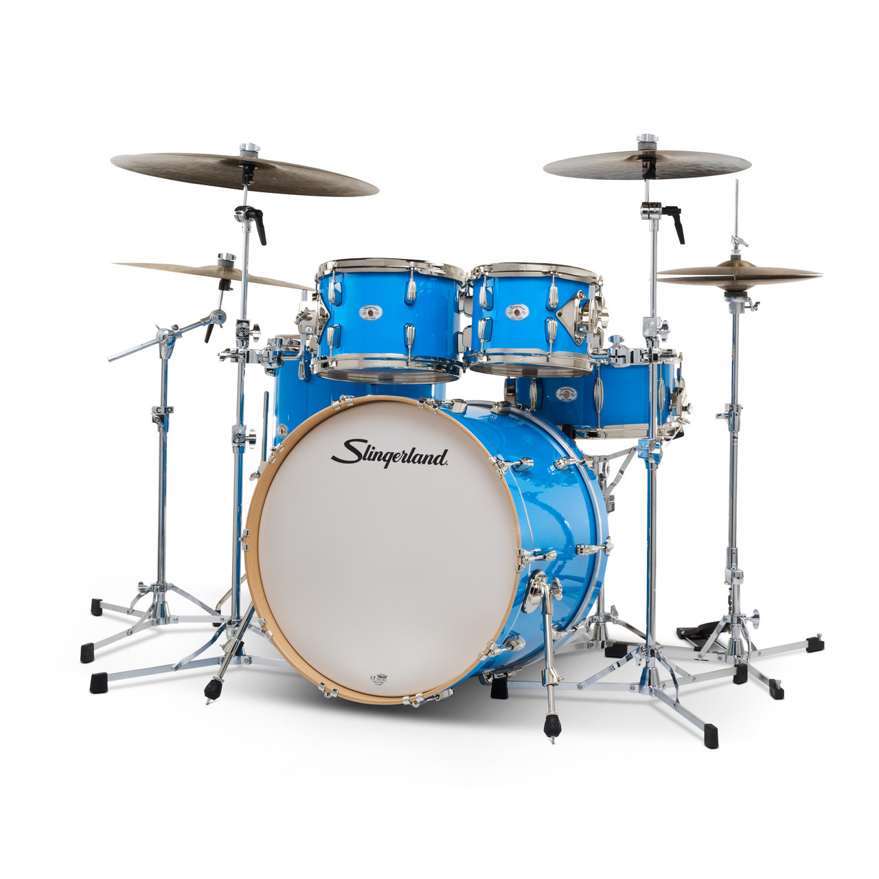 Slingerland 5Pc Studio King Kit, 10/12/16F/22K/6.5S, Lunar Blue (SDKTSKK22N05DXLBL) | Musician Madness