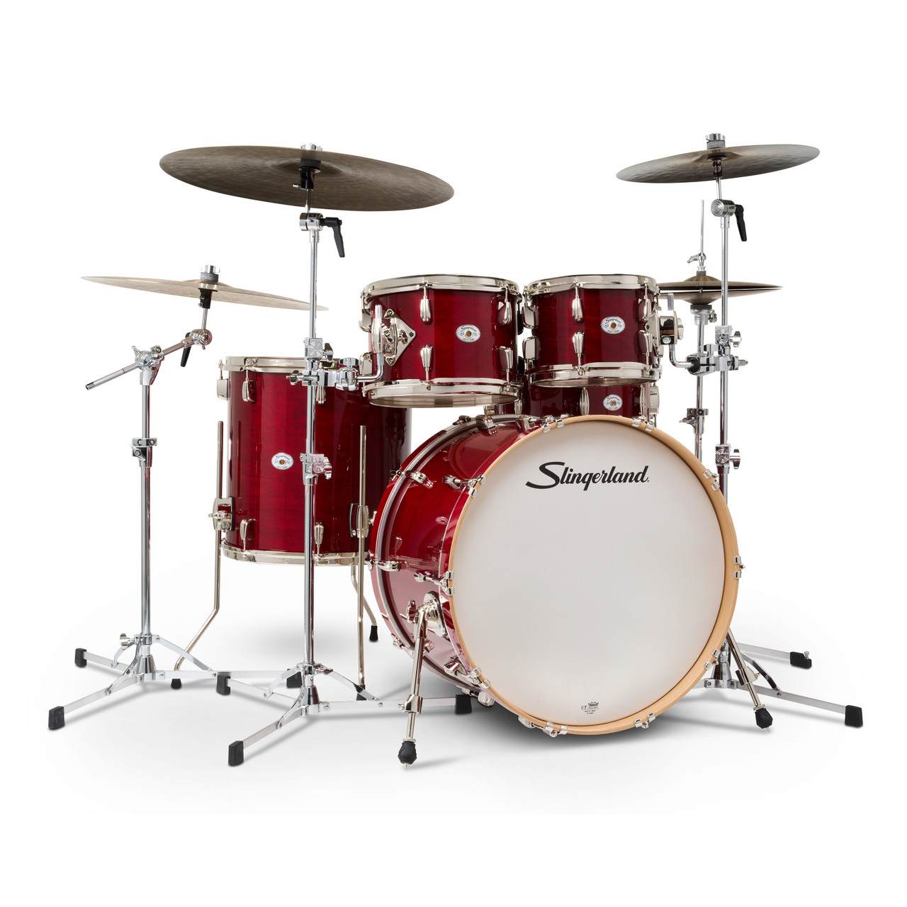 Slingerland 5Pc Studio King Kit, 10/12/16F/22K/6.5S, Royal Crimson (SDKTSKK22N05DXRCR) | Musician Madness