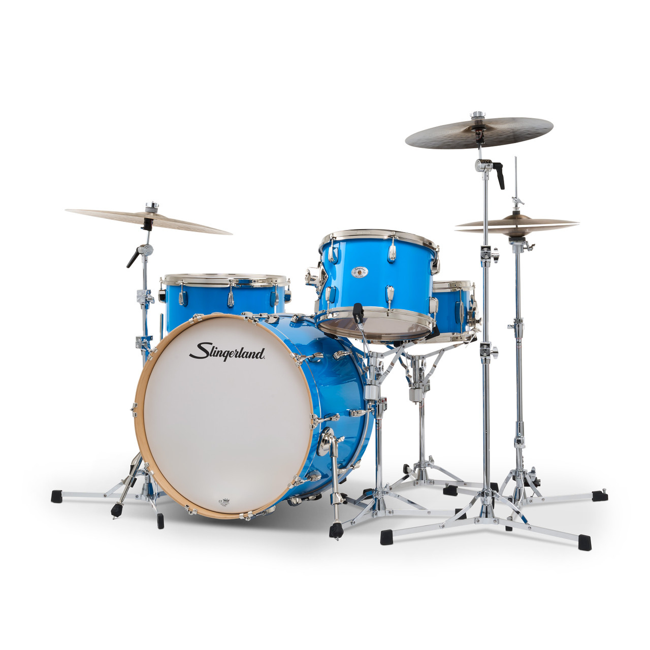Slingerland 4Pc Studio King Kit, 13/16F/22K/6.5S, Lunar Blue (SDKTSKK22N04DNLBL) | Musician Madness