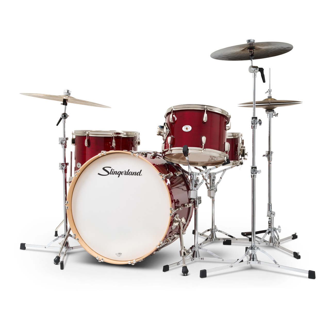 Slingerland 4Pc Studio King Kit, 13/16F/22K/6.5S, Royal Crimson (SDKTSKK22N04DNRCR) | Musician Madness