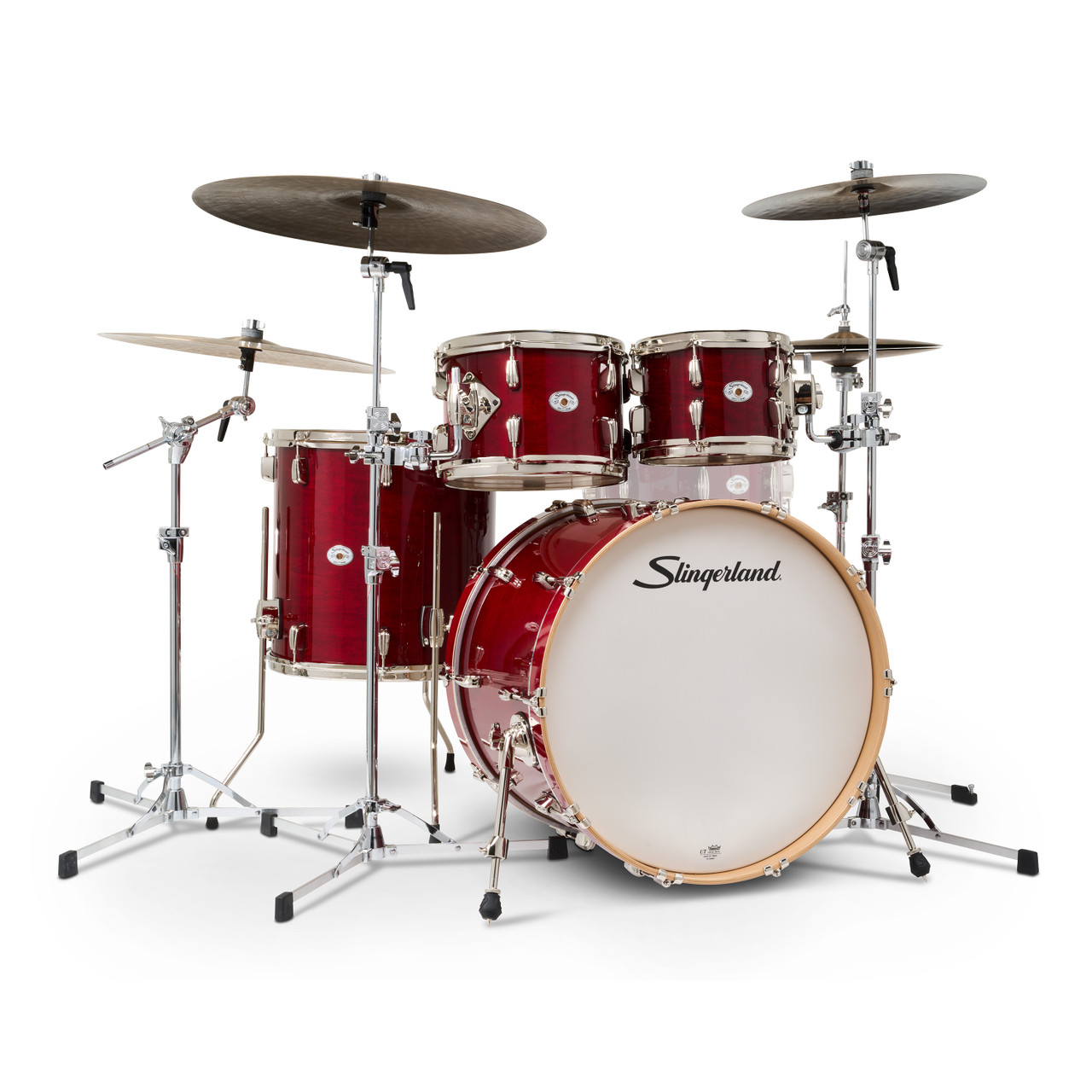 Slingerland 4Pc Studio King Kit, 10/12/16F/22K, Royal Crimson (SDKTSKK22N04DWRCR) | Musician Madness