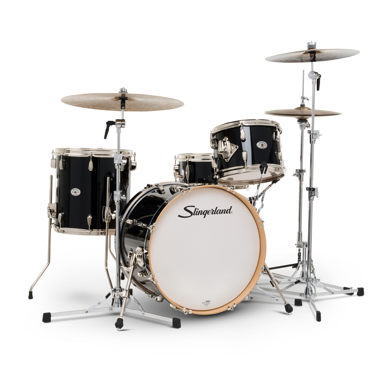 Slingerland 4Pc Studio King Kit, 12/14F/20K/5.5S, Del Norte Black (SDKTSKK20N04DKDNB) | Musician Madness