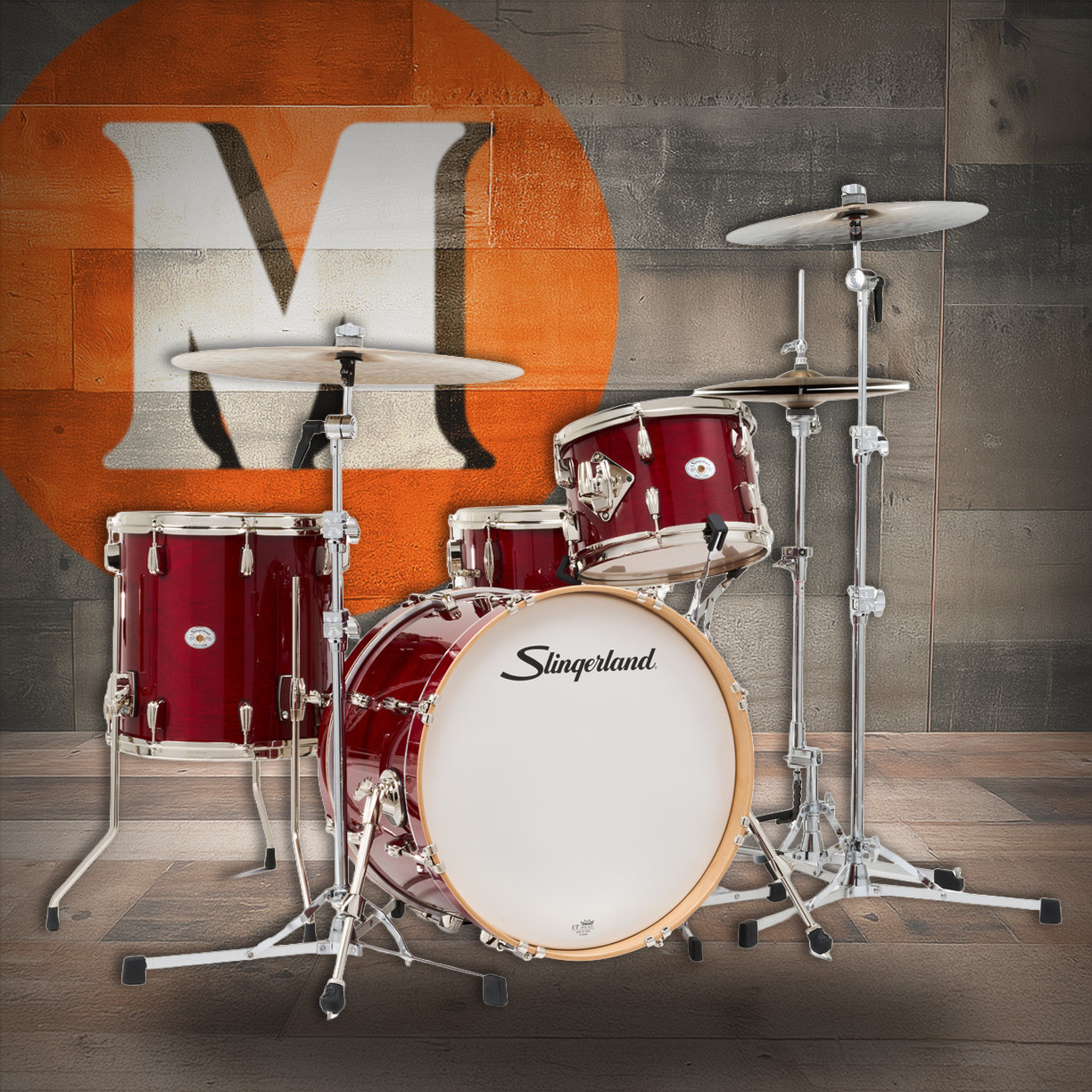 Slingerland 4Pc Studio King Kit 12/14F/20K/5.5S - Royal Crimson (SDKTSKK20N04DKRCR)