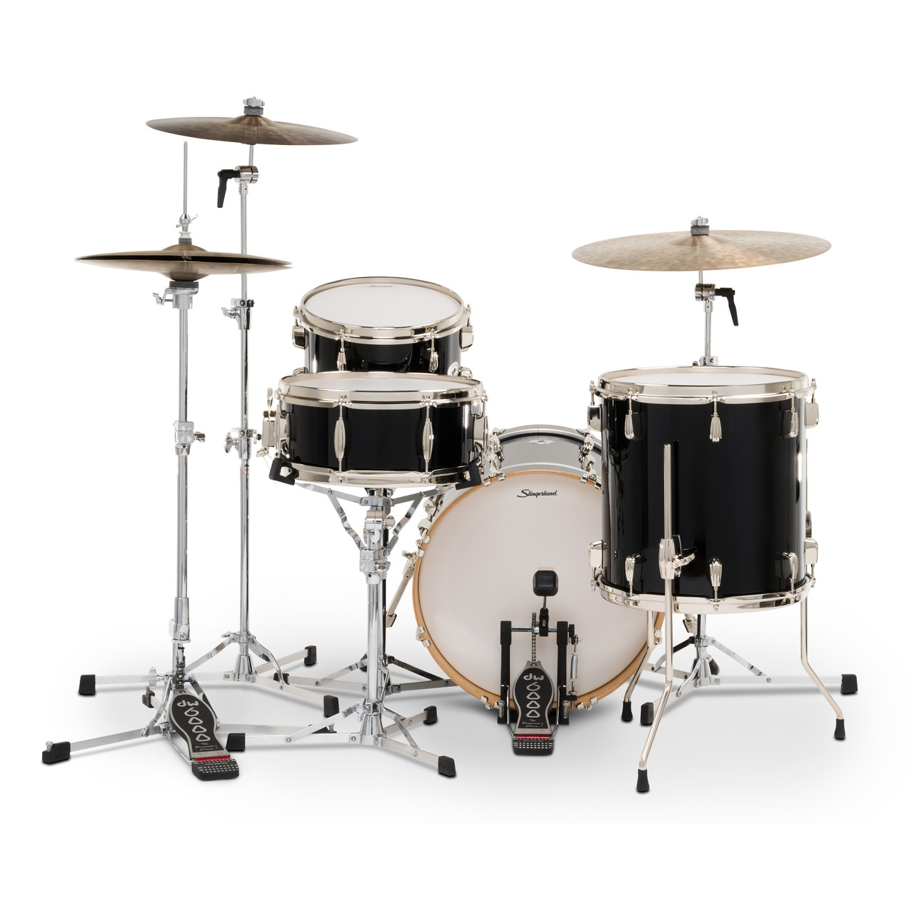 Slingerland 4Pc Studio King Kit, 12/14F/18K/5.5S, Del Norte Black (SDKTSKK18N04AZDNB) | Musician Madness