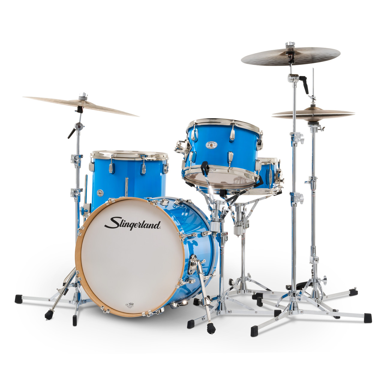 Slingerland 4Pc Studio King Kit, 12/14F/18K/5.5S, Lunar Blue (SDKTSKK18N04AZLBL) | Musician Madness