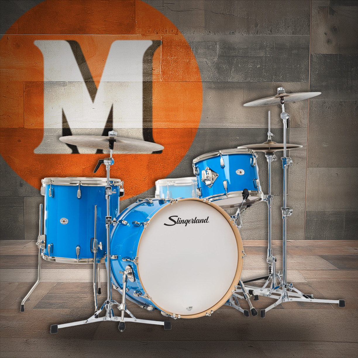 Slingerland 3Pc Studio King Kit, 13/16F/22K, Lunar Blue (SDKTSKK22N03AHLBL) | Musician Madness