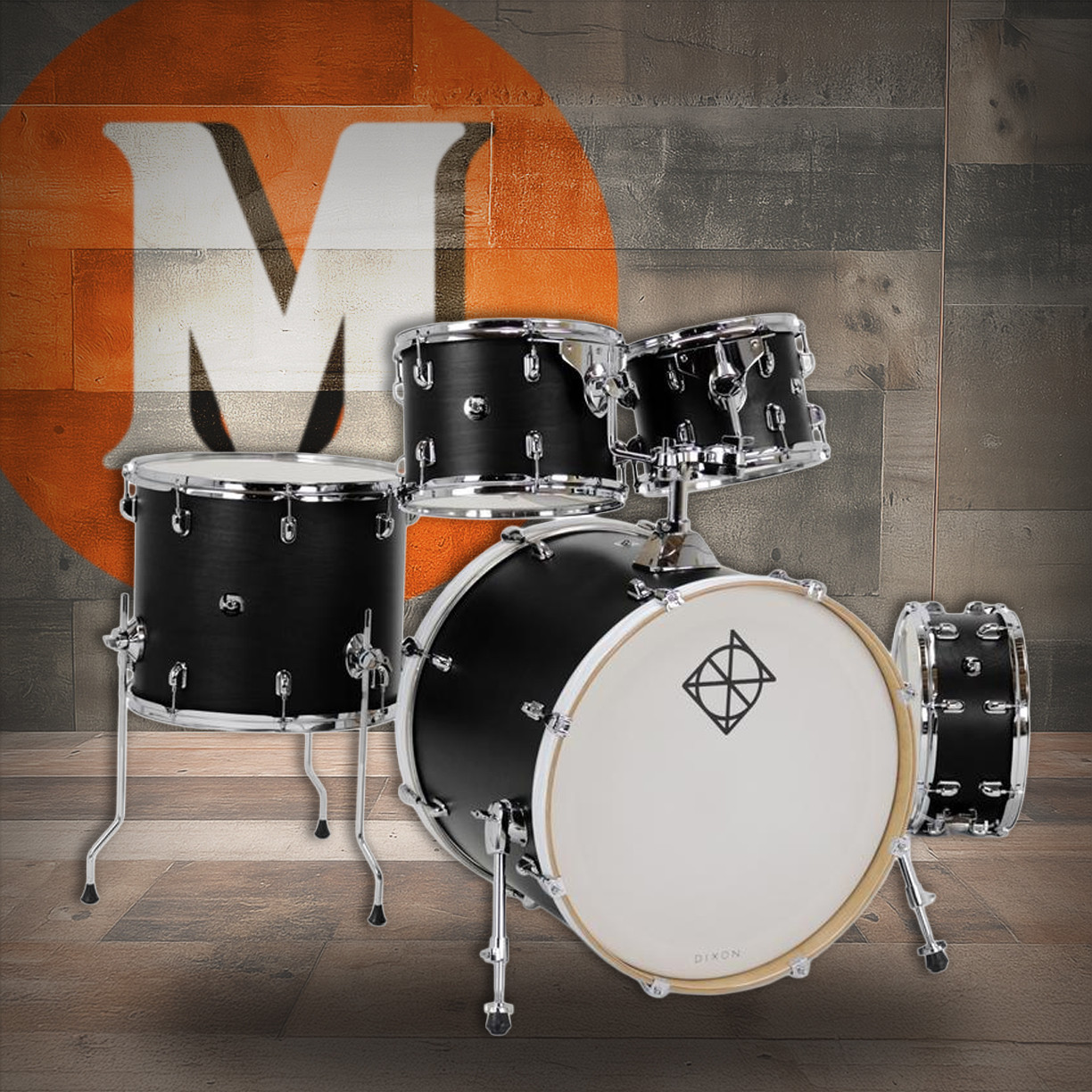 Dixon Spark Birch 5pc Satin Black Shell Pack (PODSPB522SB)