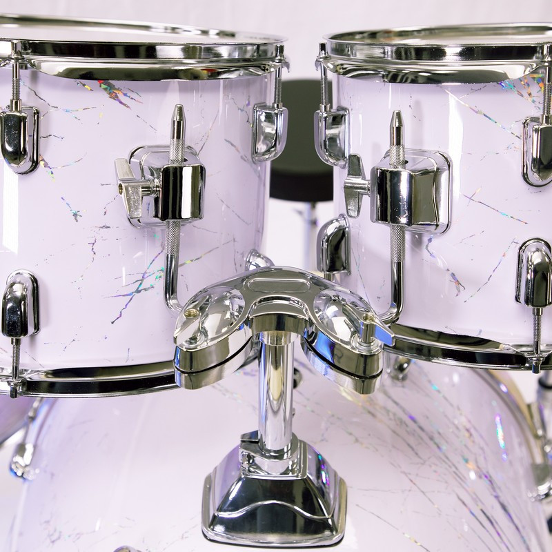 Dixon Spark Essential 5pc Complete Kit - White Noise (PODSE522C2WN) | Musician Madness