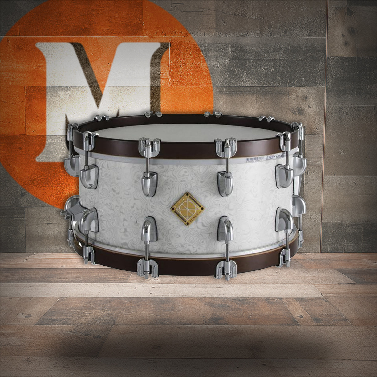 Dixon Classic 6.5x14 Sub Zero Snare Drum White Wood Hoops (SCL654SWM) | Musician Madness