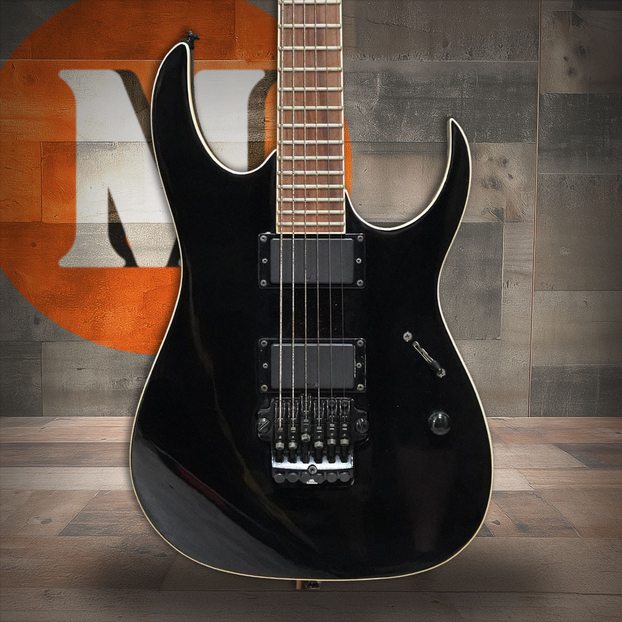 Ibanez MTM2 Mick Thomson Autographed Electric Guitar w/ Hard Case - Black - Used (MTM2_USED_IS)