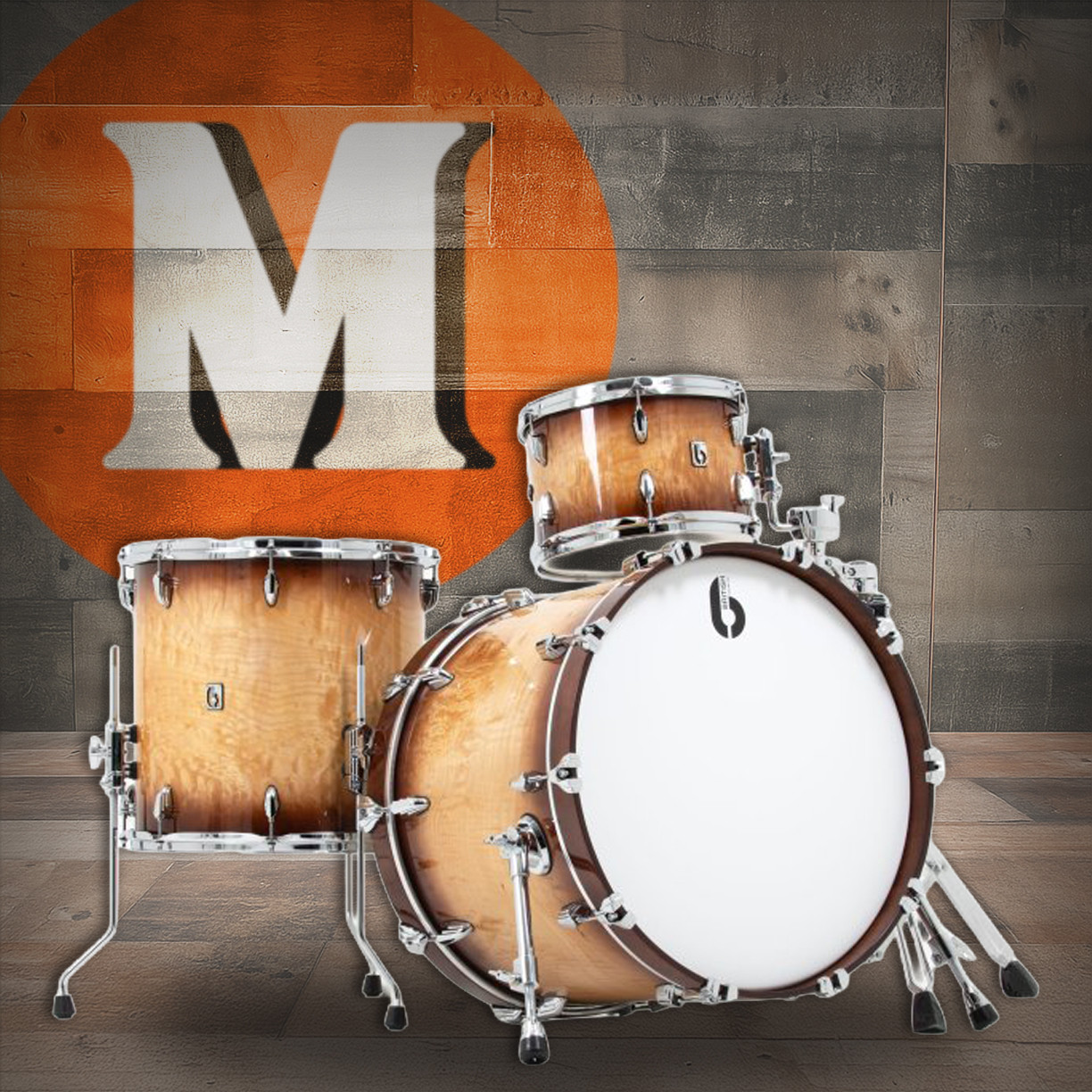 British Drum Co. Legend MBX US Club 22 Kit - Burghley Fudge (LEG-MBX-22-CBUS-BF)