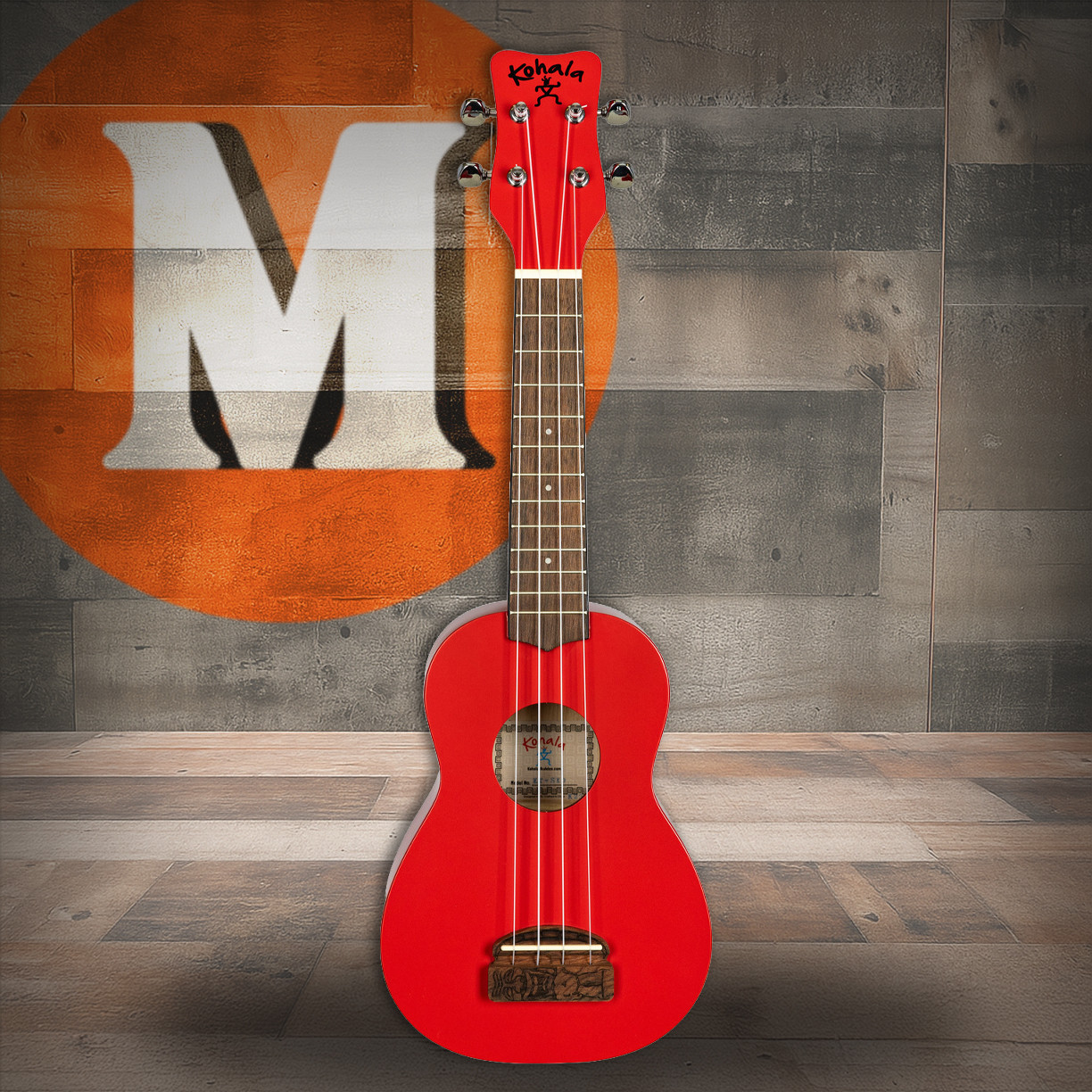 Kohala Soprano Tiki Series Ukulele Red (KT-SRD) | Musician Madness