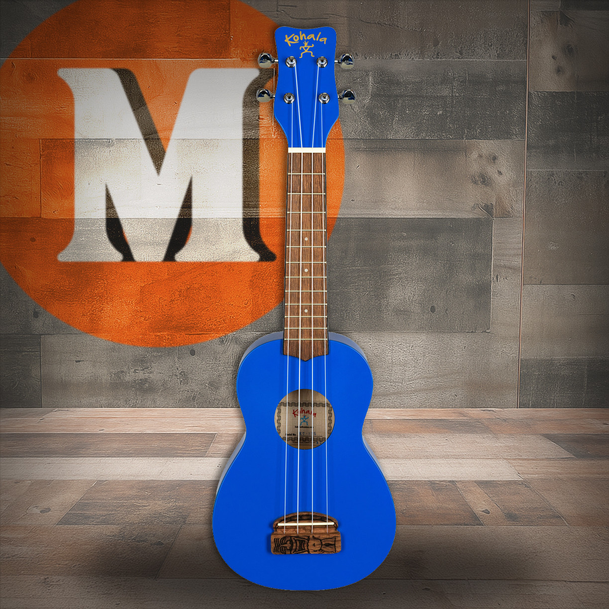 Kohala Soprano Tiki Series Ukulele Ocean Blue (KT-SBL)