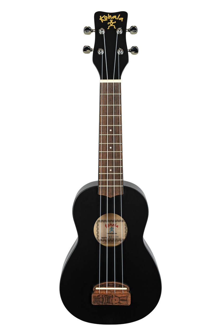 Kohala Soprano Tiki Series Ukulele Black (KT-SBK) | Musician Madness