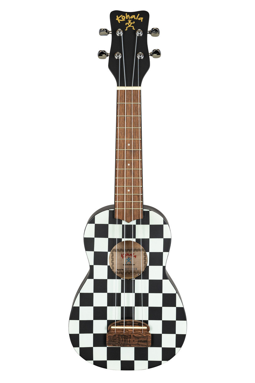 Kohala Soprano Tiki Series Ukulele Checkerboard (KT-SCB) | Musician Madness