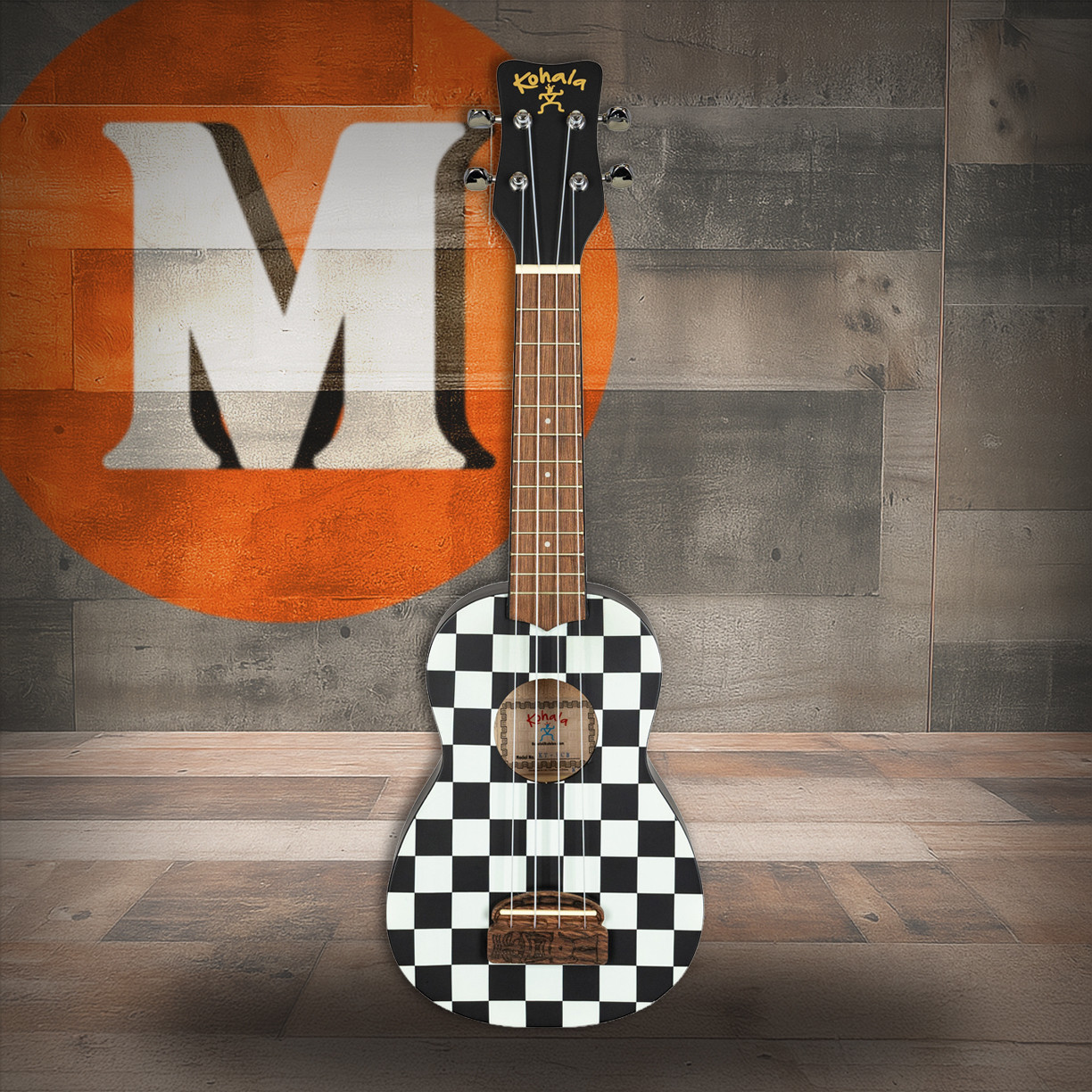 Kohala Soprano Tiki Series Ukulele Checkerboard (KT-SCB) | Musician Madness