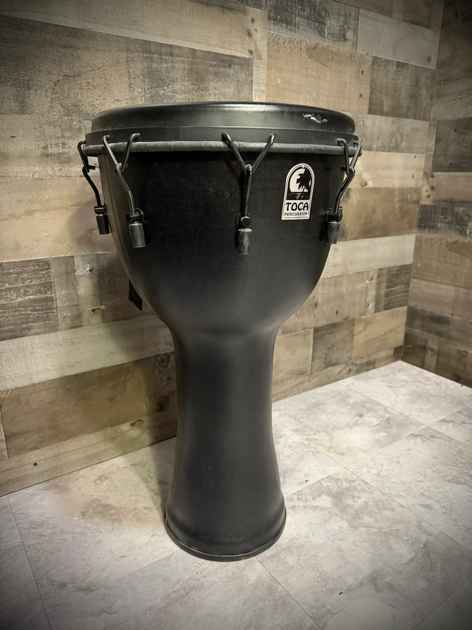 Toca Freestyle Mechanically Tuned 14" Djembe - Black Mamba