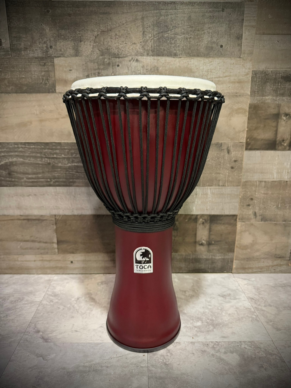 Toca Freestyle II Rope-Tuned Djembe 12 in. Deep Red - Open Box | Musician Madness