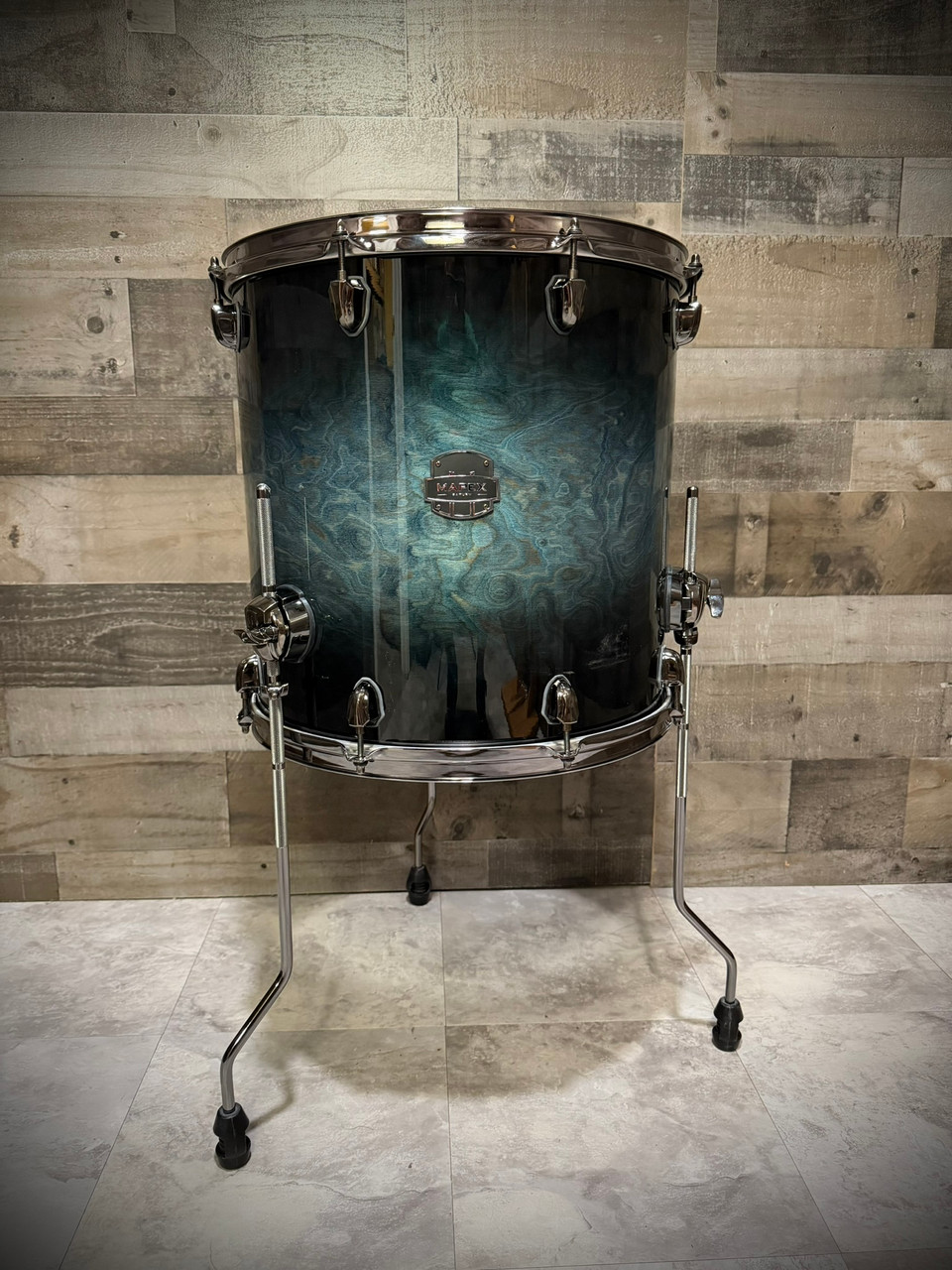 Mapex Saturn V 16x16 Floor Tom - Deep Water Maple Burl - Open Box | Musician Madness