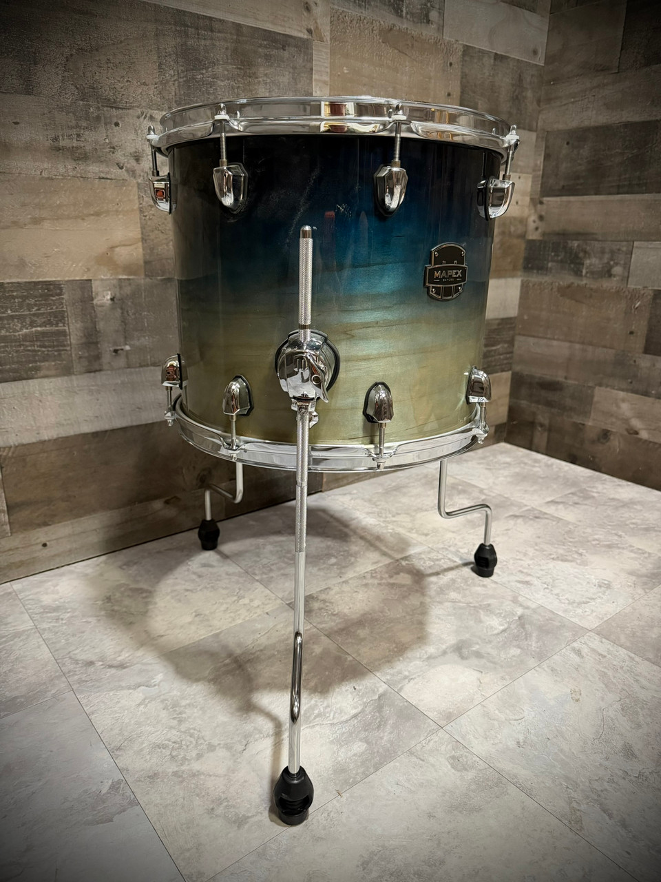 Mapex Saturn 12x14 Floor Tom - Teal Blue Fade