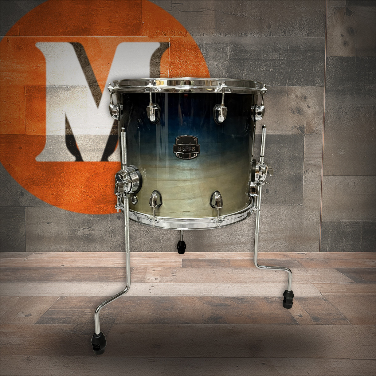 Mapex Saturn 12x14 Floor Tom - Teal Blue Fade - Open Box | Musician Madness