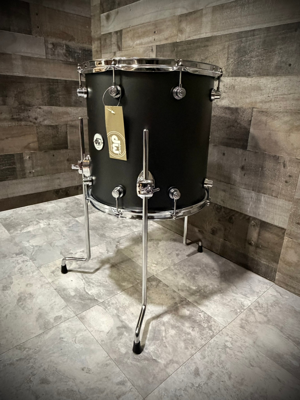 DW Design Series 14x14 Floor Tom - Iron Satin Metallic -Open Box (DDLM1414TTIM)