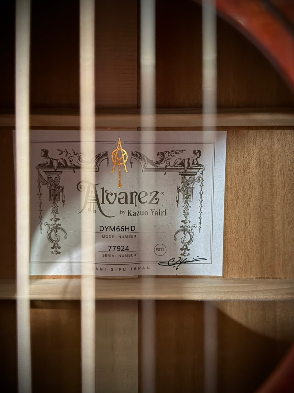 Alvarez DYM66HD Yairi Honduran Masterworks Dreadnought Acoustic Guitar - (DYM66HD_05)