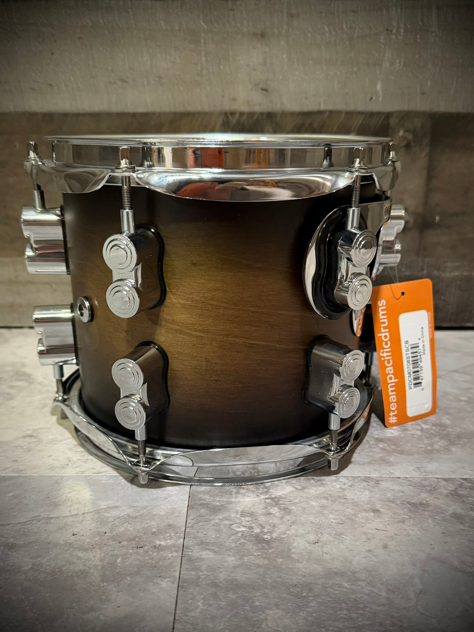 PDP Concept Maple 7x8 Suspended Tom Satin - Charcoal Burst - Open Box (PDCM0708STSCB) | Musician Madness