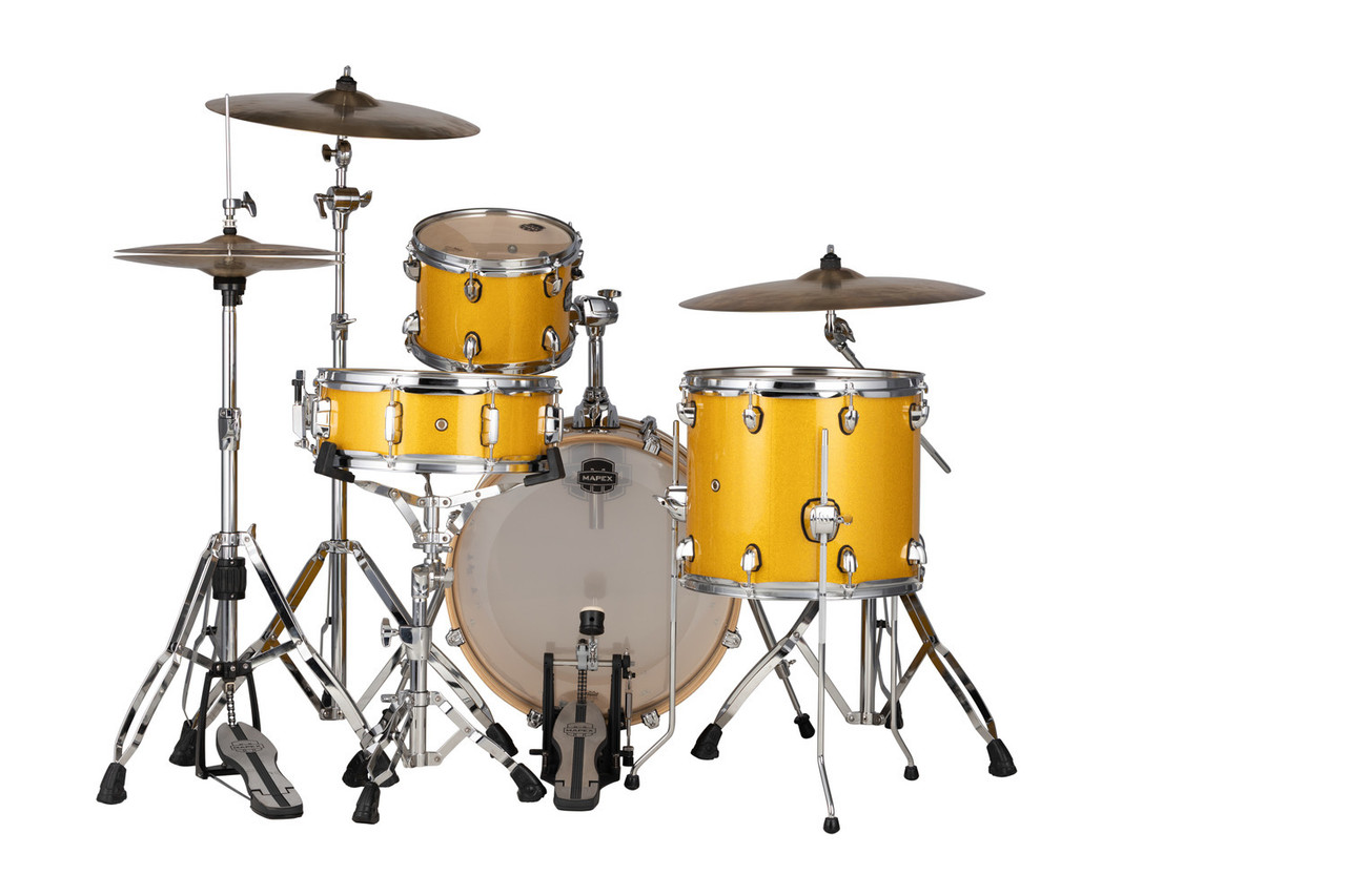Mapex Mars Birch 4 Piece Bop Shell Pack - Sunflower Sparkle (MA486SYD) | Musician Madness