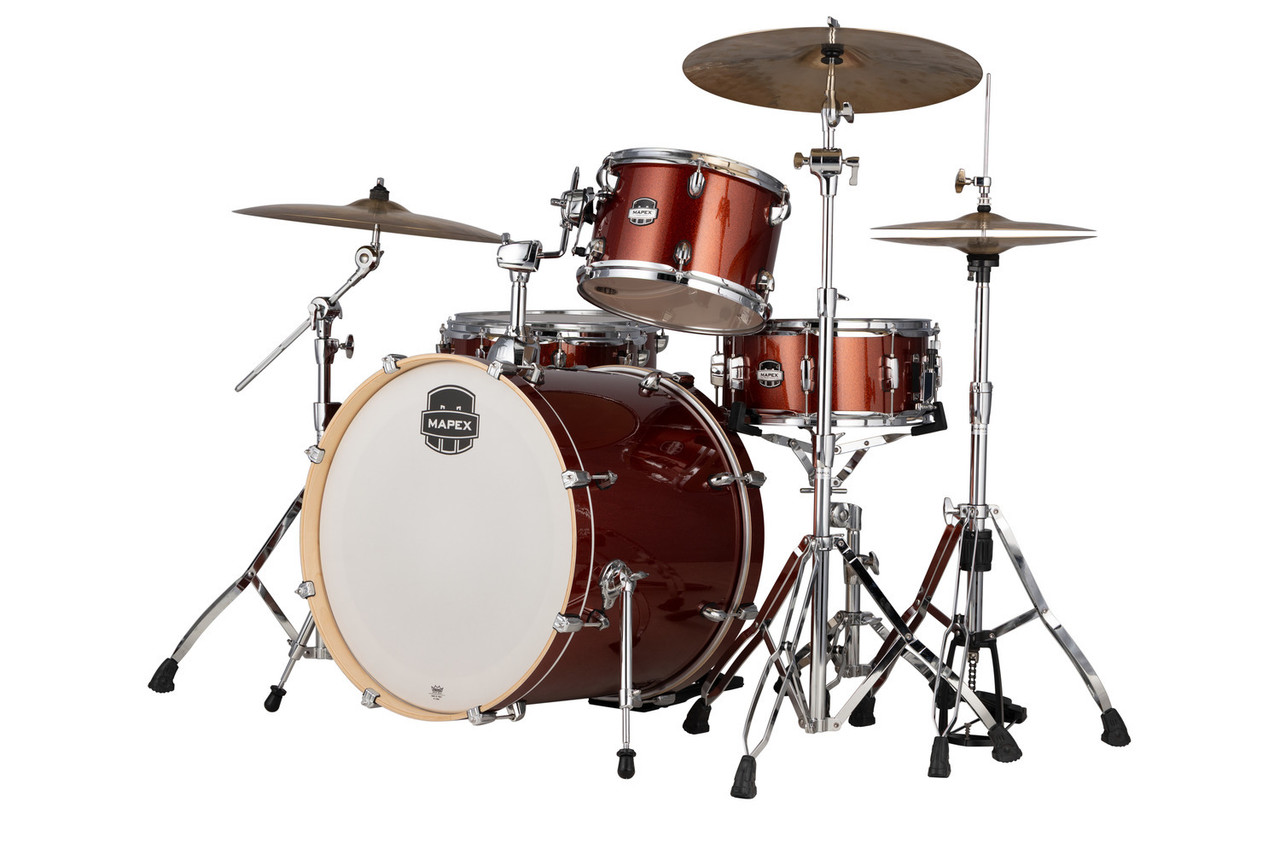Mapex Mars Birch 5 Piece Crossover Shell Pack - Blood Orange Sparkle (MA528SFOR) | Musician Madness