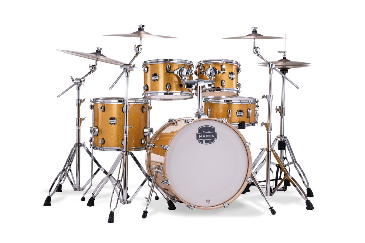 Mapex Mars Birch 5 Piece Fusion Shell Pack - Sunflower Sparkle (MA504SFYD) | Musician Madness