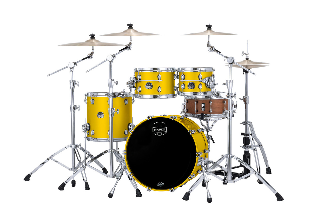 Mapex Saturn Evolution Fusion 4 Piece Shell Pack Without Snare - Tuscan Yellow (SE504XMPM)
