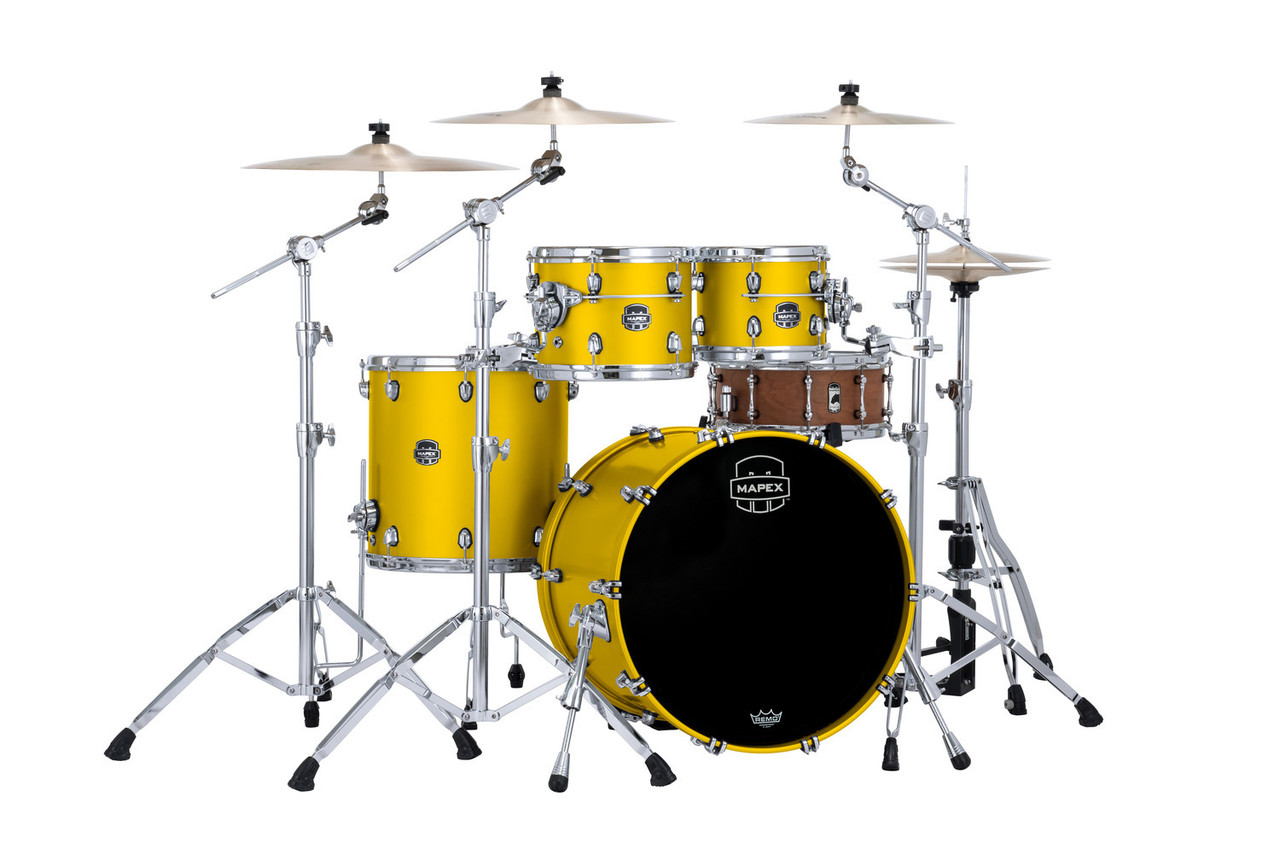 Mapex Saturn Evolution Rock 4 Piece Shell Pack Without Snare - Tuscan Yellow (SE529XMPM)