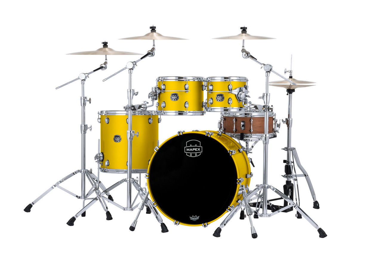 Mapex Saturn Evolution Rock 4 Piece Shell Pack Without Snare - Tuscan Yellow (SE529XMPM)
