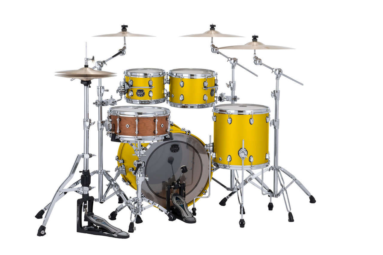 Mapex Saturn Evolution Fusion 4 Piece Shell Pack Without Snare - Tuscan Yellow (SE504XBPM)
