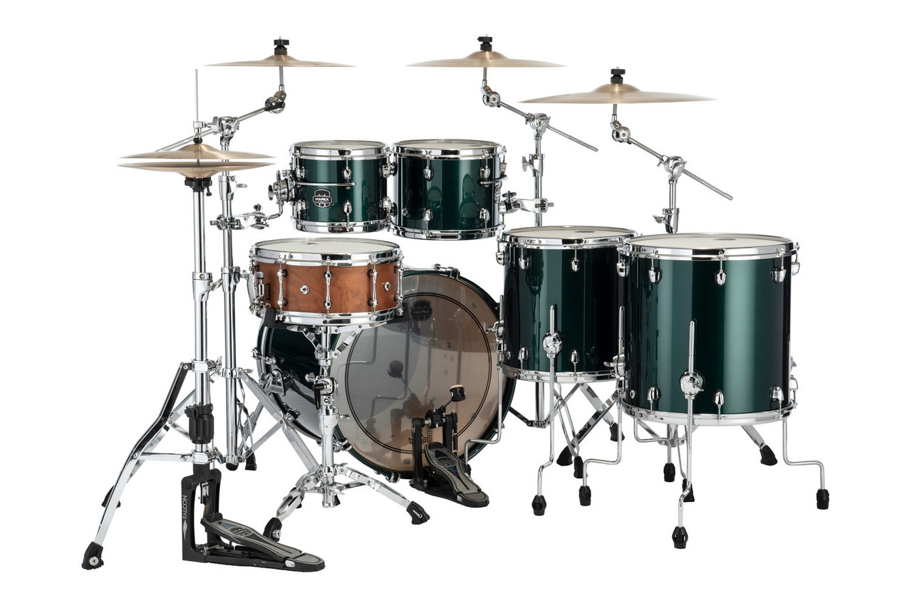 Mapex Saturn Evolution Workhorse 5 Piece Shell Pack Without Snare - Brunswick Green (SE628XBPQ)