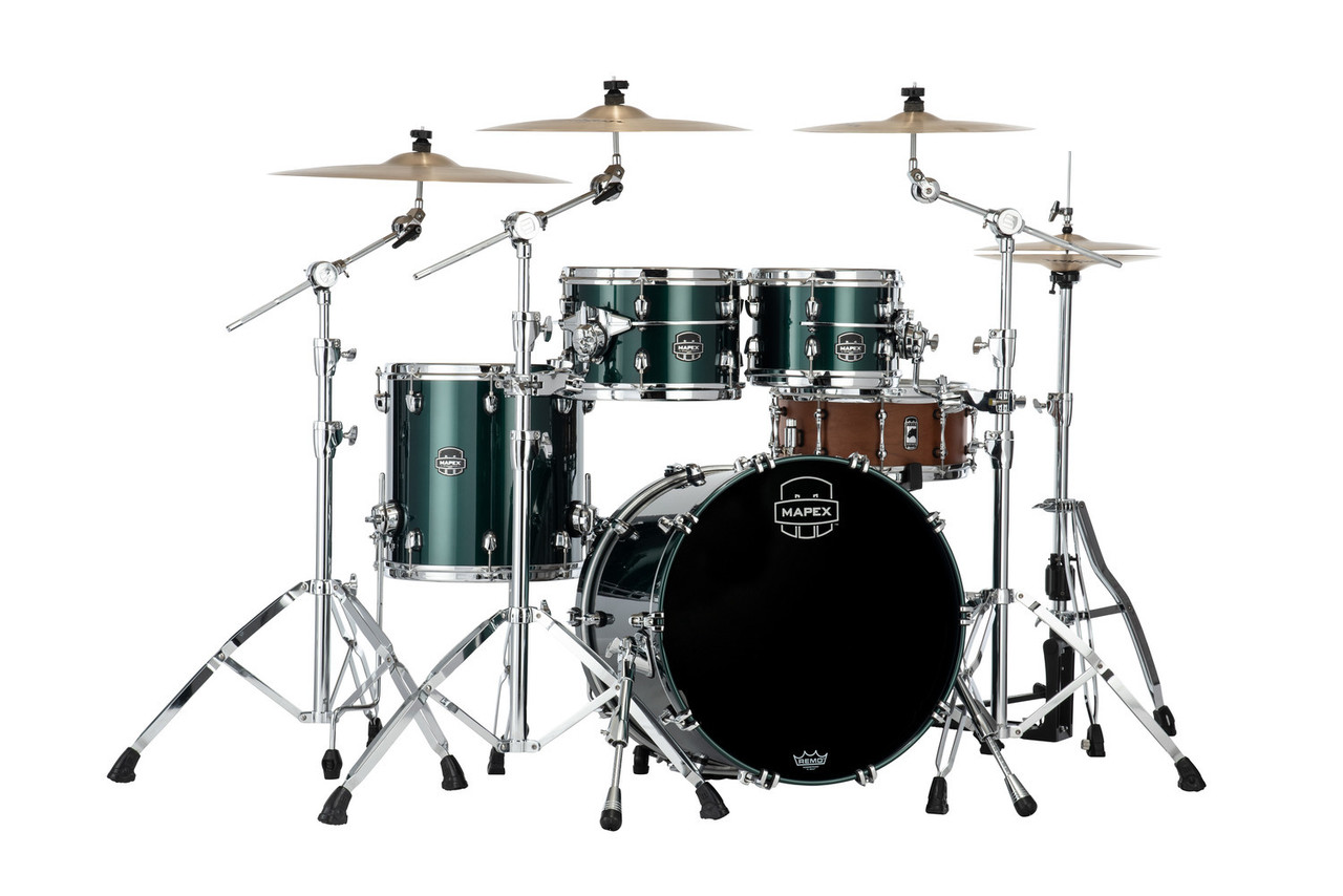 Mapex Saturn Evolution Fusion 4 Piece Shell Pack Without Snare - Brunswick Green (SE504XBPQ)