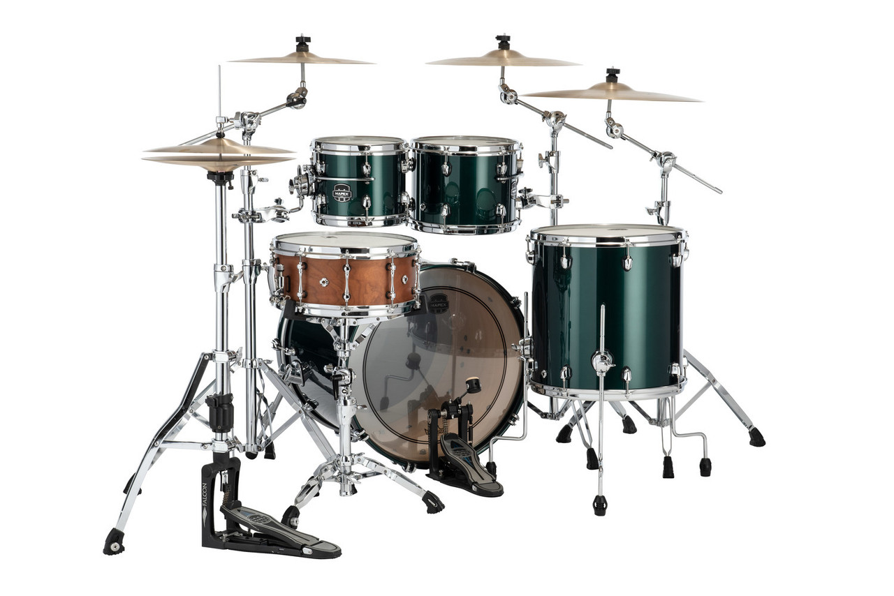 Mapex Saturn Evolution Rock 4 Piece Shell Pack Without Snare - Brunswick Green (SE529XBPQ)