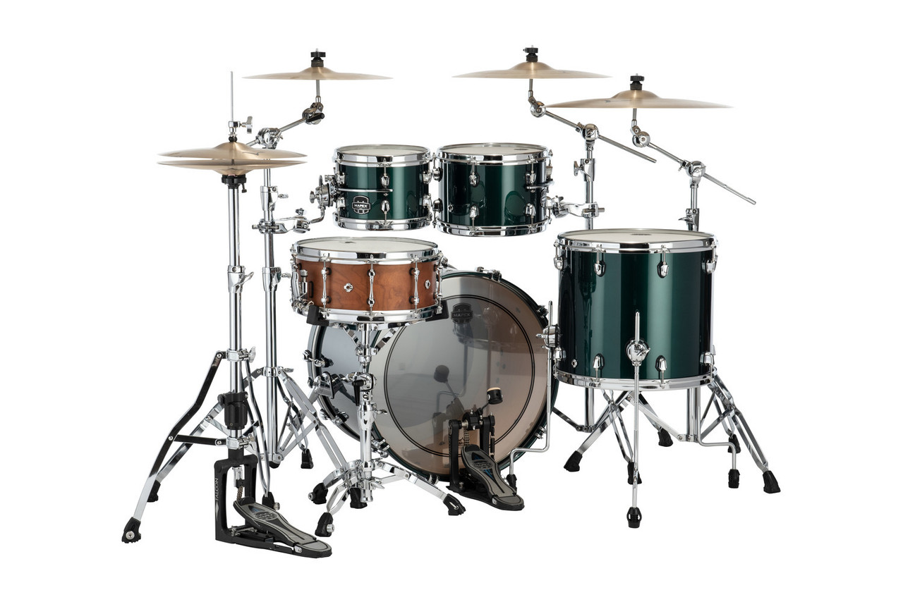Mapex Saturn Evolution Classic 4 Piece Shell Pack Without Snare - Brunswick Green (SE529XEBPQ) | Musician Madness